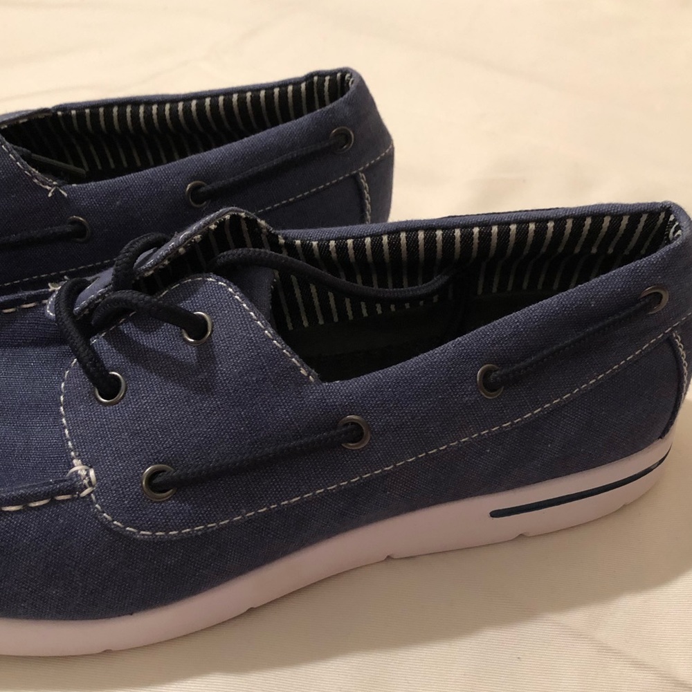 David Stone Denim Boat Loafer/ Shoe - Picture 2 of 14